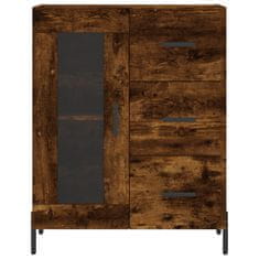 Greatstore Skříň highboard kouřový dub 69,5 x 34 x 180 cm kompozitní dřevo