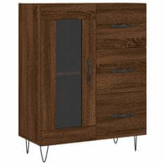 Greatstore Skříň highboard hnědý dub 69,5 x 34 x 180 cm kompozitní dřevo