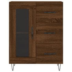 Greatstore Skříň highboard hnědý dub 69,5 x 34 x 180 cm kompozitní dřevo