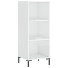 Vidaxl Skříň highboard bílá s vysokým leskem 34,5x34x180 cm kompozit