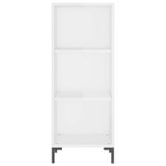 Vidaxl Skříň highboard bílá s vysokým leskem 34,5x34x180 cm kompozit