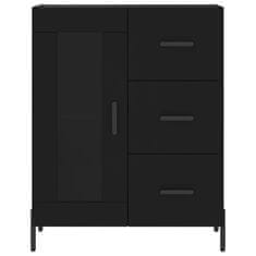 Vidaxl Skříň highboard černá 69,5 x 34 x 180 cm kompozitní dřevo