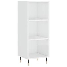 Vidaxl Skříň highboard bílá s vysokým leskem 34,5x34x180 cm kompozit