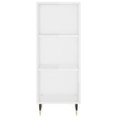 Vidaxl Skříň highboard bílá s vysokým leskem 34,5x34x180 cm kompozit