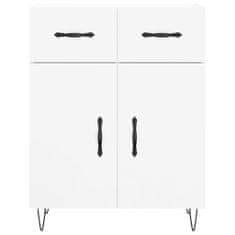 Vidaxl Skříň highboard lesklá bílá 69,5 x 34 x 180 cm kompozitní dřevo