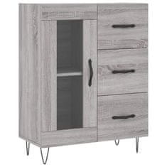 Greatstore Skříň highboard šedá sonoma 69,5 x 34 x 180 cm kompozitní dřevo