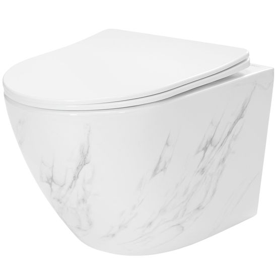 REA WC mísa bez splachovacího okruhu Carlos Nature Marble