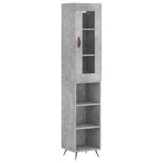 Vidaxl Skříň highboard betonově šedá 34,5x34x180 cm kompozitní dřevo