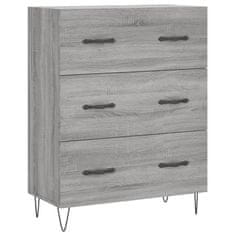 Greatstore Skříň highboard šedá sonoma 69,5 x 34 x 180 cm kompozitní dřevo