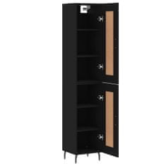 Vidaxl Skříň highboard černá 34,5 x 34 x 180 cm kompozitní dřevo