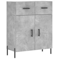 Vidaxl Skříň highboard betonově šedá 69,5x34x180 cm kompozitní dřevo