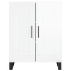 Vidaxl Skříň highboard lesklá bílá 69,5 x 34 x 180 cm kompozitní dřevo