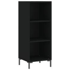 Greatstore Skříň highboard černá 34,5 x 34 x 180 cm kompozitní dřevo