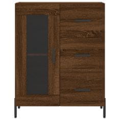 Greatstore Skříň highboard hnědý dub 69,5 x 34 x 180 cm kompozitní dřevo