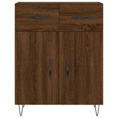 Vidaxl Skříň highboard hnědý dub 69,5 x 34 x 180 cm kompozitní dřevo