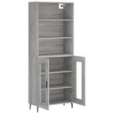 Greatstore Skříň highboard šedá sonoma 69,5 x 34 x 180 cm kompozitní dřevo