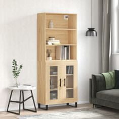 Greatstore Skříň highboard dub sonoma 69,5 x 34 x 180 cm kompozitní dřevo