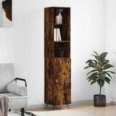 Greatstore Skříň highboard kouřový dub 34,5 x 34 x 180 cm kompozitní dřevo