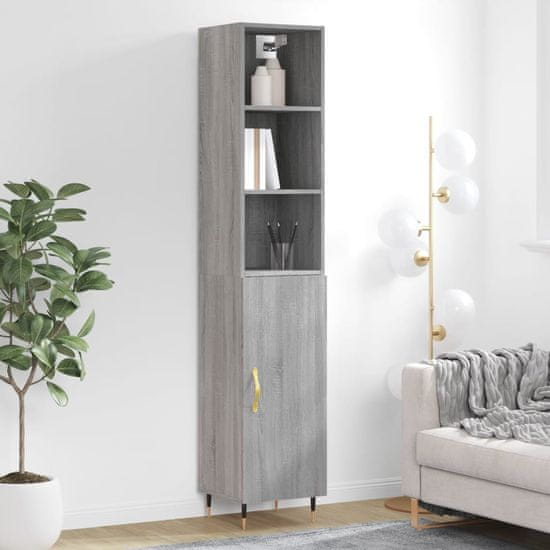 Vidaxl Skříň highboard šedá sonoma 34,5 x 34 x 180 cm kompozitní dřevo