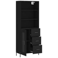 Vidaxl Skříň highboard černá 69,5 x 34 x 180 cm kompozitní dřevo