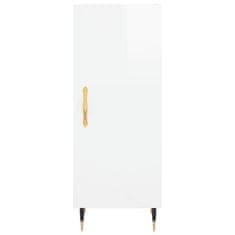 Greatstore Skříň highboard bílá s vysokým leskem 34,5x34x180 cm kompozit