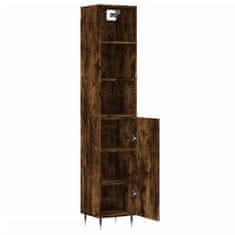 Greatstore Skříň highboard kouřový dub 34,5 x 34 x 180 cm kompozitní dřevo