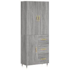 Vidaxl Skříň highboard šedá sonoma 69,5 x 34 x 180 cm kompozitní dřevo