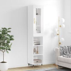 Greatstore Skříň highboard bílá 34,5 x 34 x 180 cm kompozitní dřevo