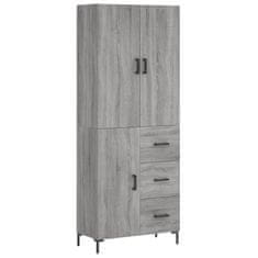 Vidaxl Skříň highboard šedá sonoma 69,5 x 34 x 180 cm kompozitní dřevo