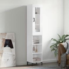 Greatstore Skříň highboard bílá 34,5 x 34 x 180 cm kompozitní dřevo