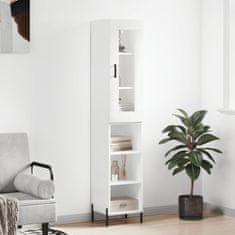 Greatstore Skříň highboard bílá 34,5 x 34 x 180 cm kompozitní dřevo