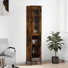 Greatstore Skříň highboard kouřový dub 34,5 x 34 x 180 cm kompozitní dřevo