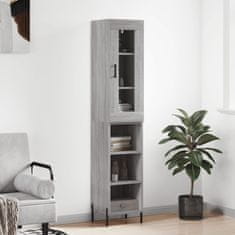 Greatstore Skříň highboard šedá sonoma 34,5 x 34 x 180 cm kompozitní dřevo