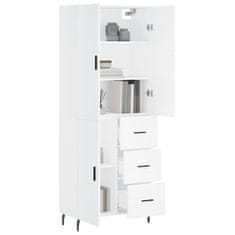 Greatstore Skříň highboard bílá 69,5 x 34 x 180 cm kompozitní dřevo