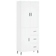 Greatstore Skříň highboard bílá 69,5 x 34 x 180 cm kompozitní dřevo