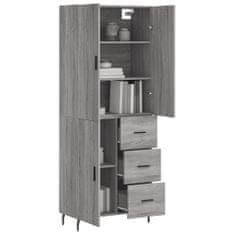 Greatstore Skříň highboard šedá sonoma 69,5 x 34 x 180 cm kompozitní dřevo