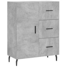 Greatstore Skříň highboard betonově šedá 69,5x34x180 cm kompozitní dřevo