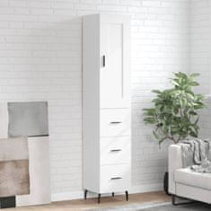 Greatstore Skříň highboard bílá 34,5 x 34 x 180 cm kompozitní dřevo