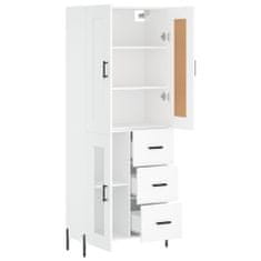 Vidaxl Skříň highboard bílá 69,5 x 34 x 180 cm kompozitní dřevo