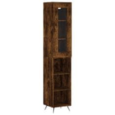 Vidaxl Skříň highboard kouřový dub 34,5 x 34 x 180 cm kompozitní dřevo