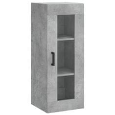 Greatstore Skříň highboard betonově šedá 34,5x34x180 cm kompozitní dřevo