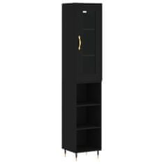 Vidaxl Skříň highboard černá 34,5 x 34 x 180 cm kompozitní dřevo