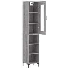 Greatstore Skříň highboard šedá sonoma 34,5 x 34 x 180 cm kompozitní dřevo