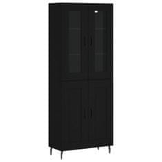 Vidaxl Skříň highboard černá 69,5 x 34 x 180 cm kompozitní dřevo