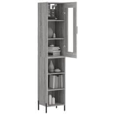 Greatstore Skříň highboard šedá sonoma 34,5 x 34 x 180 cm kompozitní dřevo