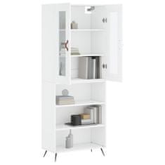 Greatstore Skříň highboard bílá 69,5 x 34 x 180 cm kompozitní dřevo