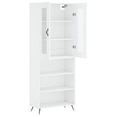 Greatstore Skříň highboard bílá 69,5 x 34 x 180 cm kompozitní dřevo