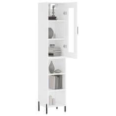 Greatstore Skříň highboard bílá 34,5 x 34 x 180 cm kompozitní dřevo