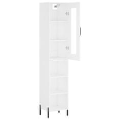 Greatstore Skříň highboard bílá 34,5 x 34 x 180 cm kompozitní dřevo