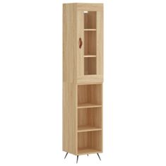 Vidaxl Skříň highboard dub sonoma 34,5 x 34 x 180 cm kompozitní dřevo